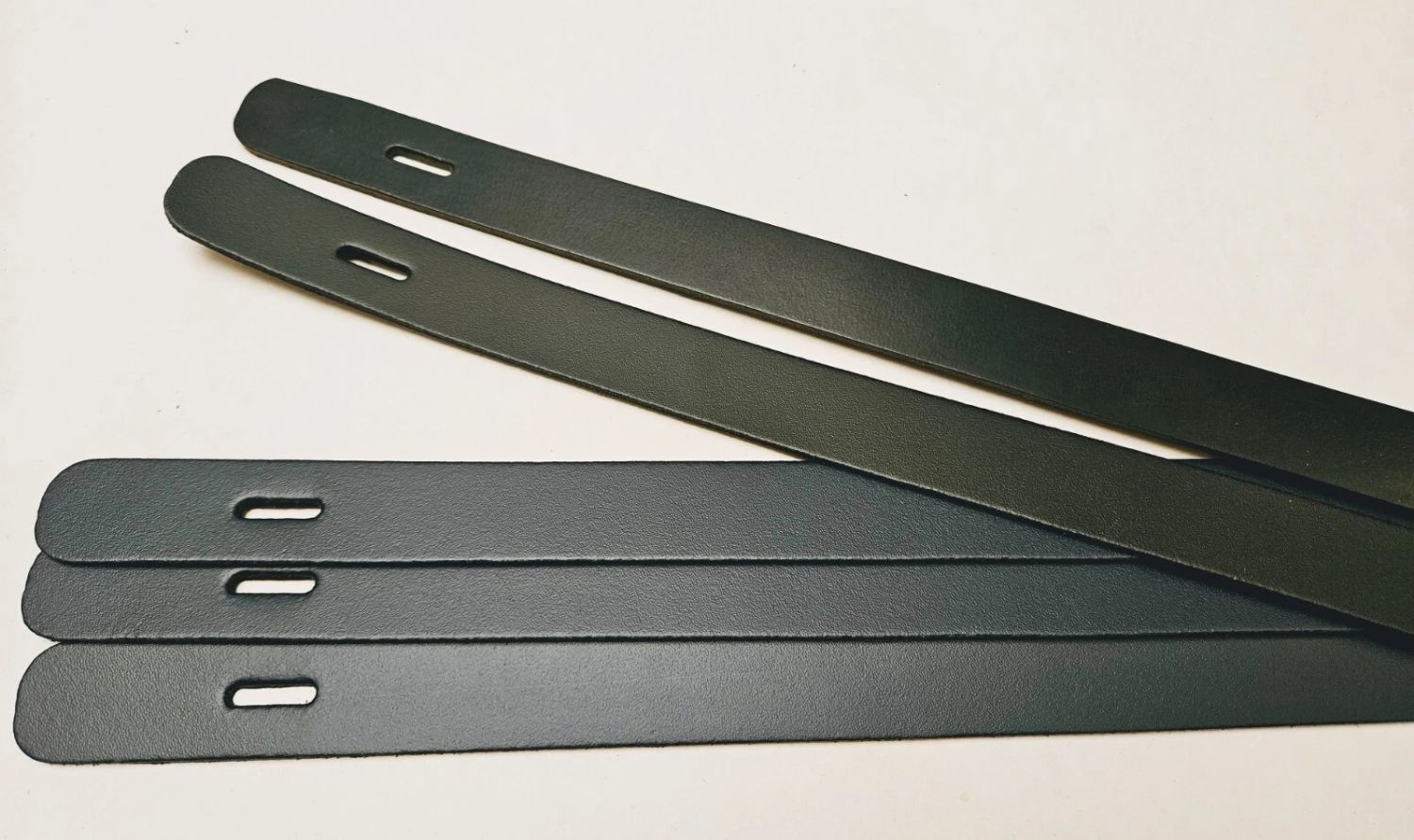 Pack of 10 Leather Straps/Collars/Choker Blanks with Holes 24 x 1 (Black)